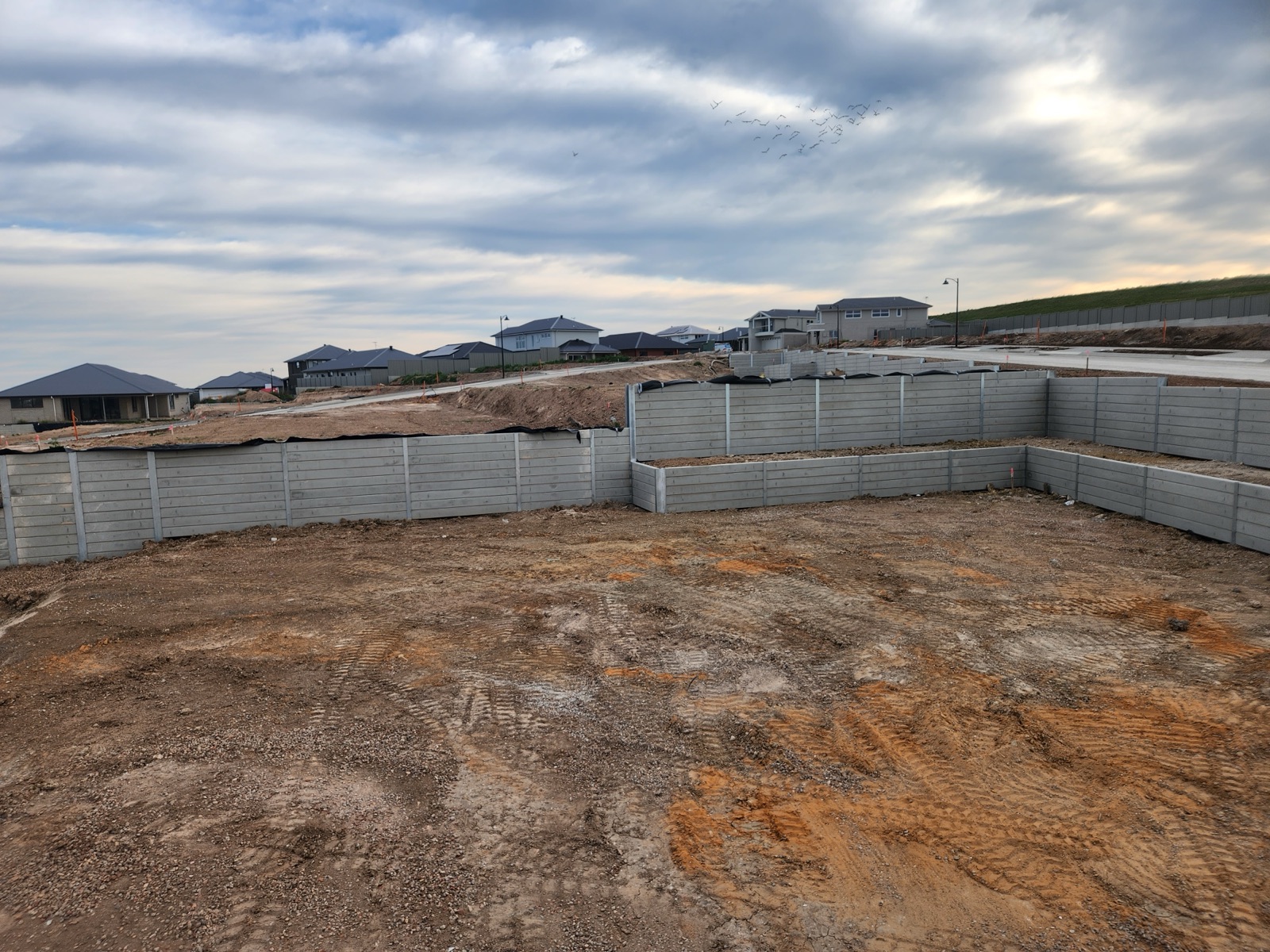 Retaining wall with bulk excavation, Adelaide